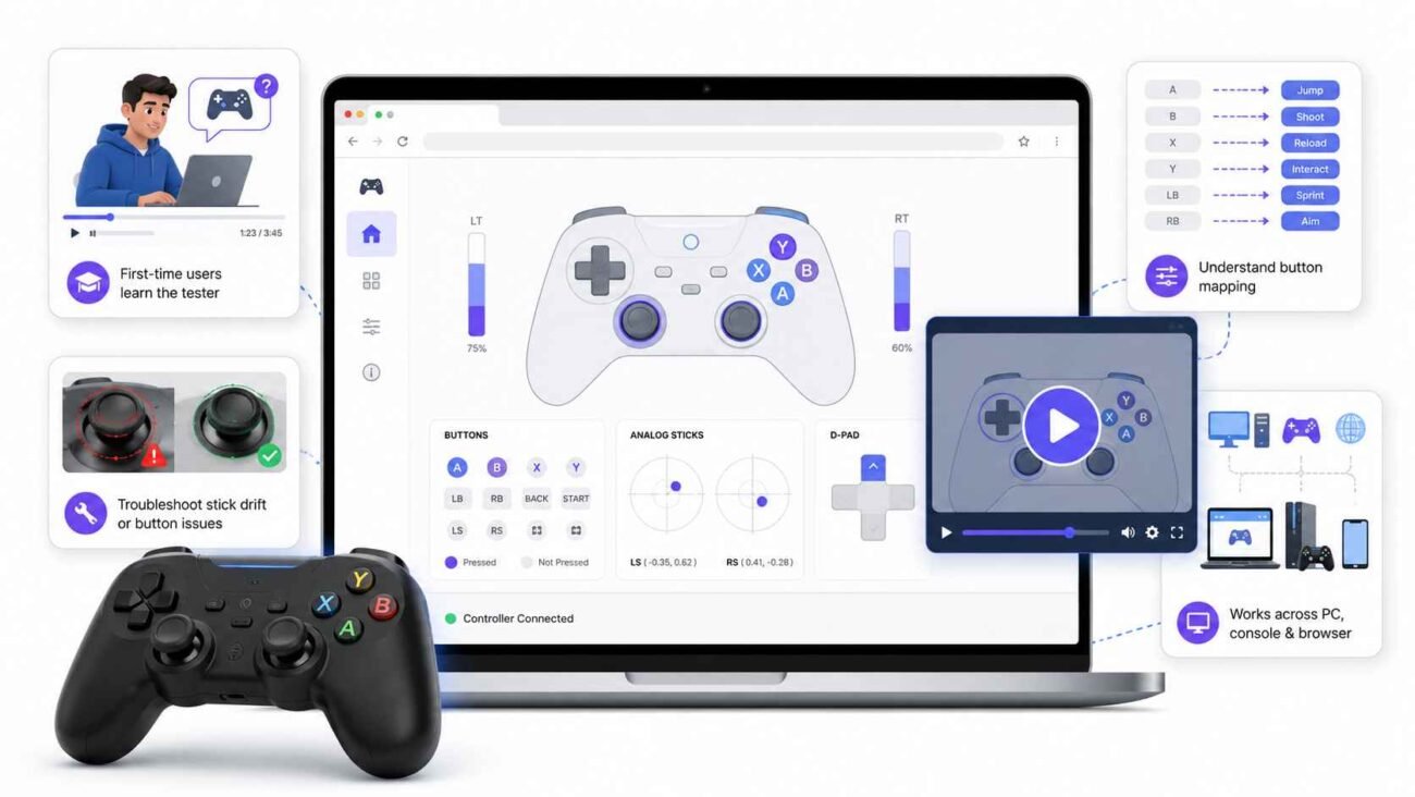 Why Gamepad Tester Sites Need Video Tutorials