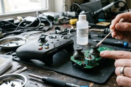 Cleaning a stick doesn't fix drift when the cause is a worn track, not debris
