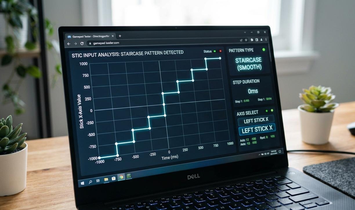 Hz rating controller behavior visualized through a stick input graph
